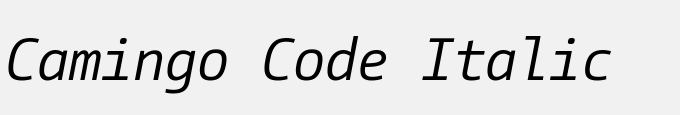 Camingo Code Italic